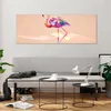 Bilder auf glas - Flamingo Vogel Wasser - 140x50cm - Produktbild-Vorschau 6