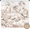 MuchoWow® Wandteppich Wandbehang Dinosaurier - Bus - Kinder Produktbild-Vorschau 1