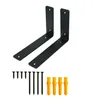 Schwarze L-Winkelhalterung für Möbelregal 180 x 100 x 38 Produktbild-Vorschau 3