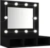 vidaXL Spiegelschrank mit LED Schwarz 60x31,5x62 cm Produktbild-Vorschau 1
