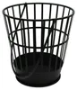 A black metal basket with a handle, isolated on a white background. Produktbild-Vorschau