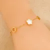 Camerazar Bracciale d'oro in acciaio chirurgico con fiore Anteprima dell’immagine prodotto 13