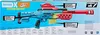The image shows the packaging of a NERF Fortnite Storm Scout blaster. The blaster is prominently displayed on the front of the box, along with branding and feature callouts. Produktbild-Vorschau