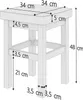 Quattro varianti per sgabello imbottito bianco in Pino per Anteprima dell’immagine prodotto 3