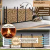 Stojak na drewno opałowe 335x25x115 cm na zewnątrz metalowy Podgląd zdjęcia produktu 4
