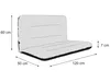 A diagram of a swing seat cushion with dimensions indicated. Náhled obrázku produktu