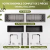 2x Bac à fleurs 11 litres support de montage intérieur Voir les images du produit 4
