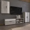 Wohnzimmerschränke Vicco Berno Beton/Weiß 2 Teile, Model Produktbild-Vorschau 3
