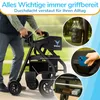 WALCORA 2 in 1 Rollstuhl Rollator Faltbar und Leicht mit Produktbild-Vorschau 8