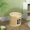 PawHut Kratztonne, 37 cm Hoch Katzentonne mit Tür Kratzbaum Produktbild-Vorschau 2