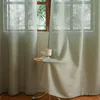 Lot de 2 rideaux en voile semi-transparent aspect lin, avec Voir les images du produit 2