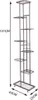 A tall, narrow metal plant stand with multiple shelves. Podgląd zdjęcia produktu