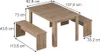 Ensemble de table à manger Vicco Sentio Sonoma 137.6x92.8cm Voir les images du produit 2