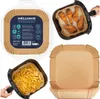 WELLHAUS Backpapier für Heißluftfritteuse, 50 Stück Quadrat Produktbild-Vorschau 1