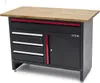 Banco da lavoro HBM 120 cm con 4 cassetti, 1 anta e piano Anteprima dell’immagine prodotto 3