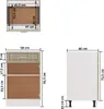 vidaXL Armoire basse à tiroirs chêne Sonoma 50x46x81,5 cm Voir les images du produit 7