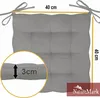 Sitzkissen Silber grau 40 X 40 + 4 CM (4er Pack) Produktbild-Vorschau 3