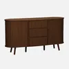 A wooden buffet with three drawers and two sliding doors, presented on a white background. Anteprima dell’immagine prodotto