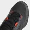 A close-up view of the toe area of a black and gray Adidas Terrex hiking shoe with orange accents. Anteprima dell’immagine prodotto
