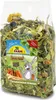 A bag of rabbit food with a cartoon rabbit and vegetables on the label. Produktbild-Vorschau
