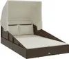 vidaXL Sonnenliege mit Faltdach Braun 200x114x128 cm Poly Produktbild-Vorschau 1