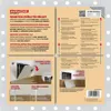 A product information sheet with multiple sections detailing a magnetic access panel tile, including diagrams and text in various languages. Produktbild-Vorschau