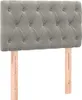 The Living Store LED Kopfteil Hellgrau 80x7x78/88 cm Samt Produktbild-Vorschau 5