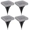 4x LED Solarleuchte, Wegeleuchte, Edelstahl, LxB 10x10 cm Produktbild-Vorschau 1