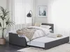 BELIANI Tagesbett Dunkelgrau Stoff mit Lattenrost 90x200 cm Produktbild-Vorschau 2