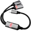 USB Y Splitter Kabel USB 3.1 C Stecker zu Dual USB Buchse Produktbild-Vorschau 6