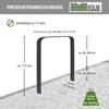 5 x Fahrradanlehnbügel 115 x 76 cm Flachstahl 12 mm Produktbild-Vorschau 3