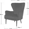 SVITA ARTHUR Sessel Relaxsessel Ohrensessel Modern Produktbild-Vorschau 7