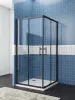 AICA Eckeinstieg 90x90x195cm 6mm ESG-glas Schwarz Produktbild-Vorschau 2