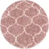 Hochflor Teppich Serena rund, Farbe: Rosa, Größe:80 cm rund Produktbild-Vorschau 1