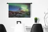 MuchoWow® Wandteppich Wandbehang Polarlicht über dem Berg Produktbild-Vorschau 4