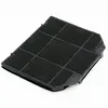 A black activated carbon filter for a cooker hood, shown from a slightly elevated angle on a white background. Produktbild-Vorschau