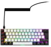 Sharkoon SGK50 S4, 60%, Kábel, USB, QWERTZ, RGB LED, Biela Náhľad obrázku produktu 2