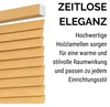 Naturholz Holzjalousie 100x140 cm Jalousie aus Holz 25 mm Produktbild-Vorschau 4