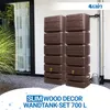 2x 350L GRAF SLIM Wood Decor Set darkwood 1840x600x390cm Anteprima dell’immagine prodotto 6