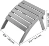 A gray outdoor footstool with dimensions indicated by measurement lines and text. Produktbild-Vorschau