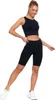 Schwarze Radlerhose Damen Push-Up Leggings Hohe Taille Produktbild-Vorschau 14