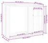 vidaXL Garten Brennholzlager Grau 245x98x159 cm Verzinkter Produktbild-Vorschau 4