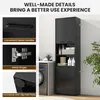 Collage showcasing details of a black storage cabinet. Podgląd zdjęcia produktu