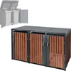ML-Design 3-košový box na 3 koše 240L 200x80x116,3 cm, Náhled obrázku produktu 10