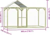 vidaXL Gabbia per polli 3x1,5x2 m Legno di pino impregnato Anteprima dell’immagine prodotto 6