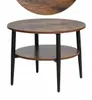 Runder Couchtisch „ELLA“, brauner Industrietisch 60 cm Produktbild-Vorschau 1