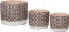 Donica dekoracyjna kremowa 12x12x10 cm z glinki ceramicznej Podgląd zdjęcia produktu 5