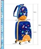 2tlg. Kinderkoffer + Rucksack aus Kunststoff Kindertrolley Produktbild-Vorschau 2