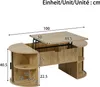 Merax Table basse réglable en hauteur avec portes Voir les images du produit 6