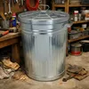 55L Oskartonne Aschetonne mit Deckel Mülltonne Abfalleimer Anteprima dell’immagine prodotto